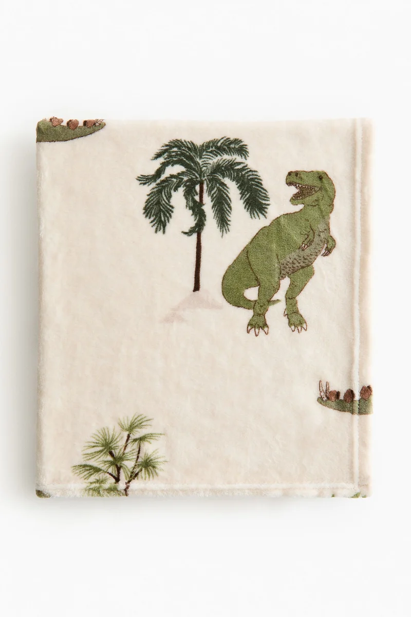 اتش اند ام بطانية منقوشة من الفليس